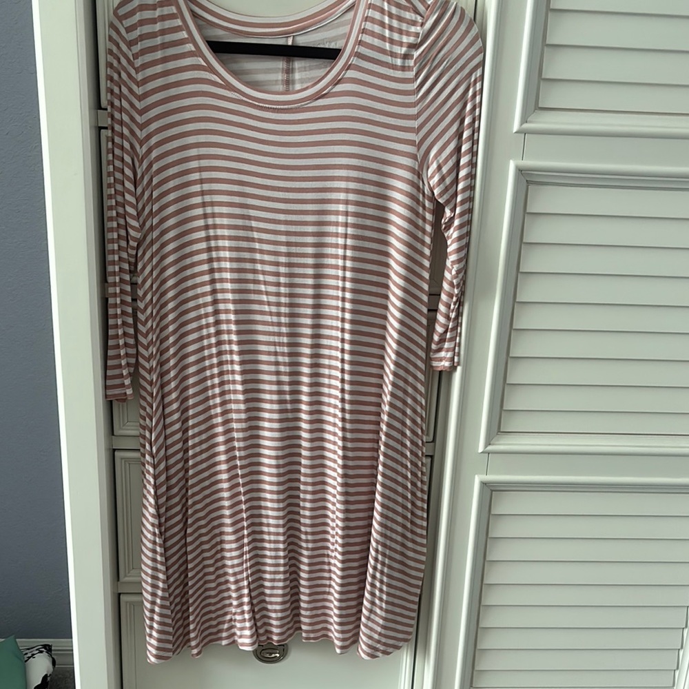 Soho Pink and White Striped Dress